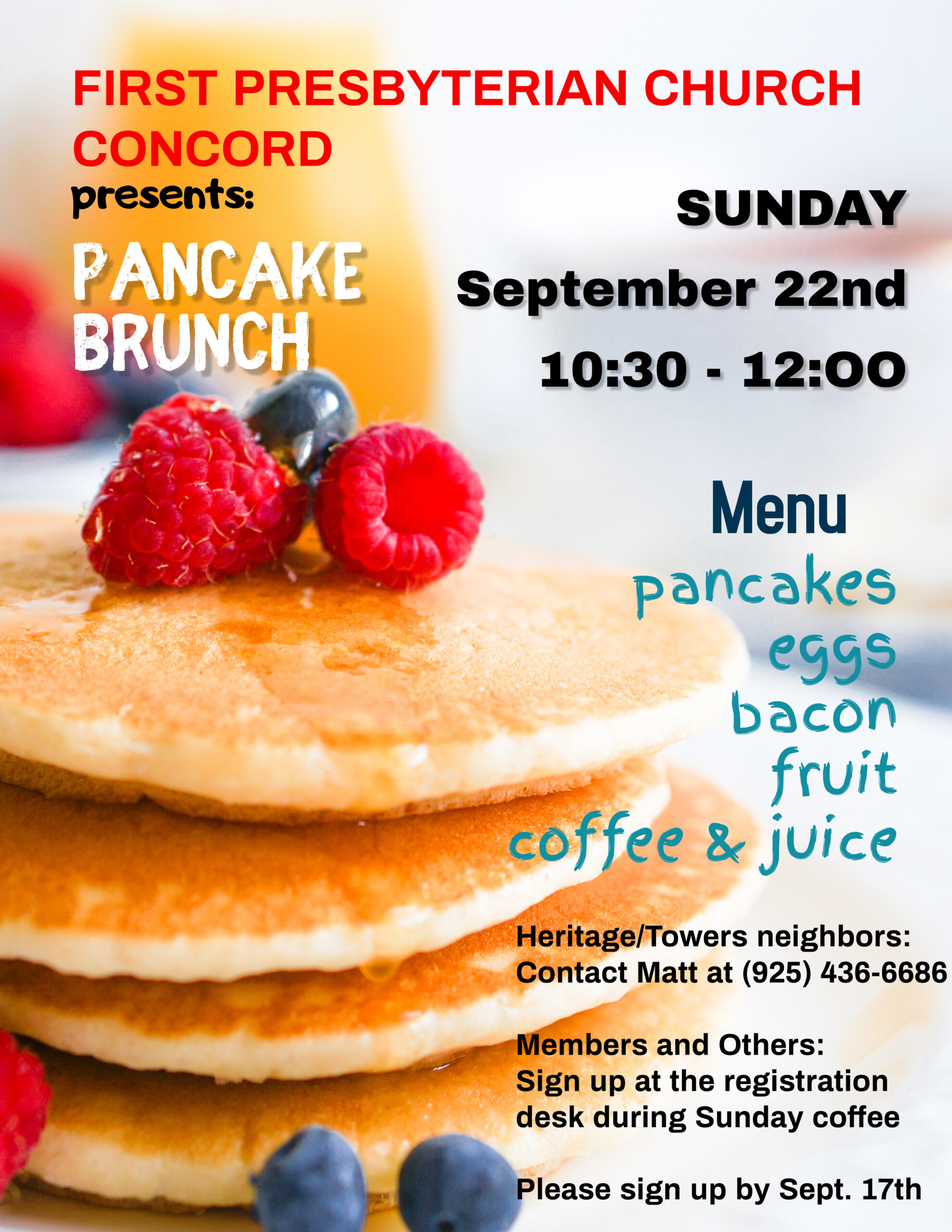 pancake brunch flyer